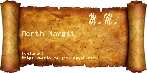 Merth Margit névjegykártya